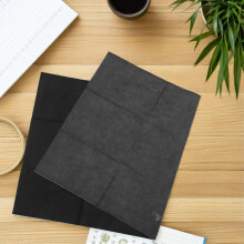 2 hojas de papel carbón negro para calcar y transferir imágenes sobre lienzo. Una herramienta artística versátil.