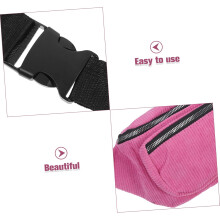 Mini-Bauchtasche aus rosa Cord, modische Umhängetasche für Damen