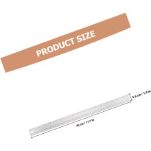2 reglas de acero inoxidable con reverso de corcho de 45 cm, con borde recto, para medir y dibujar en la oficina o en la escuela.