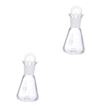 2pcs frasco de vidro frasco de borosilicato cónico para fornecimentos de laboratório Erlenmeyer para destilação