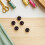 100Pcs Retro Tortoise Shell Plastic Mushroom Buttons 20Mm Dome Shape Round Sewing Buttons 7