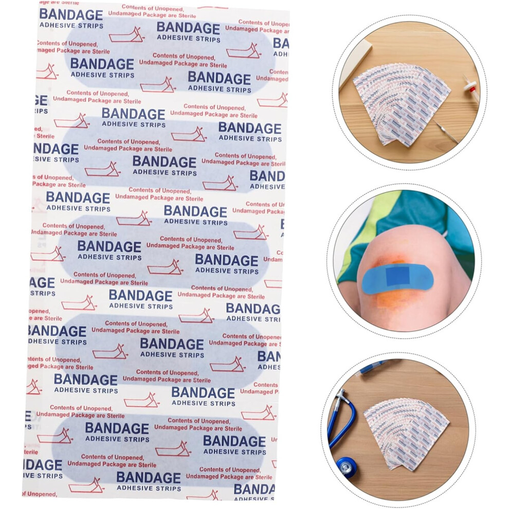 Hkhbjs 100Pcs Adhesive Bandages With Breathable Nonstick Pads Flexible Pe Wound Patches