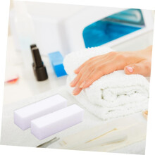 Esponja de lixamento de unhas de quatro lados de 10pcs 120 Grit para arquivo de unhas dos pés e unhas falsas Bloque de tampão de esponja portátil