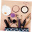 2 kleine Acryl-Make-up-Mischpaletten mit vier Fächern 6