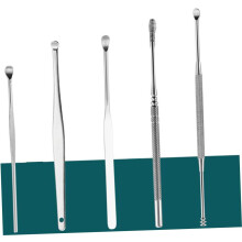 Ensemble de 16 pièces, cure-oreilles professionnels en acier inoxydable pour homme