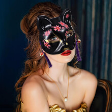 kpl Cherry Blossom Cat Cosplay -naamio Tyylikkäät puolinaamiot