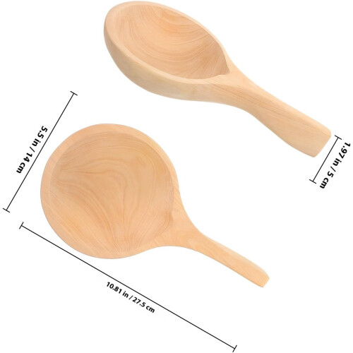 Louche artisanale en bois de cèdre au design unique 1