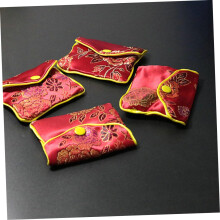 Sacos de armazenamento de jóias de seda 12pcs bolsa de moeda bolsa menina recipiente de jóias de ornamentos elegantes