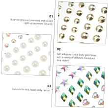 12 feuilles de strass décoratifs pour le visage, pour le maquillage des yeux. Strass brillants pour les yeux, autocollants ultra brillants.