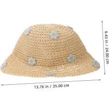 Visier-Bucket-Hat für Damen, stilvoller gewebter Sonnenhut mit breiter Krempe für Strandausflüge, angenehm zu tragen für Damen