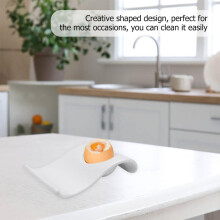 2 tazas de cerámica para huevos para uso en la cocina, tazas blancas para huevos del hogar que contienen