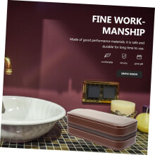 Cestovné puzdro na hodinky pre mužov, prenosný zipsový úložný box na hodinky s dvoma otvormi, organizér z PU materiálu
