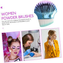 2 Stück Nagelstaubpinsel für Maniküre, Pediküre, Make-up, Kosmetik, Foundation-Applikator zum Reinigen von Nagel-Chrompuder