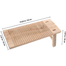 Ξύλινη σανίδα πλυσίματος 50x20x2.5cm με παχιά πόδια σανίδας πλυσίματος χεριών