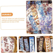 Papel para scrapbooking con diseño de mariposas vintage, juego de 12 hojas con purpurina para mascotas y fondos decorativos.