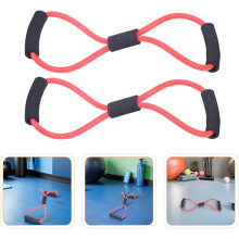 Lot de 2 bandes de résistance profilées pour le renforcement musculaire, sangle d'extension de la poitrine et élastique pour les épaules.