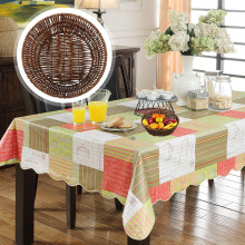 Panier à légumes tressé rond marron et fer pour aliments et collations