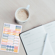16 pegatinas de puntos de colores para agenda y diario de entrenamiento físico.