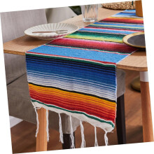 2er-Set Tischdecken aus Baumwolle im mexikanischen Stil, elegant und in verschiedenen Farben erhältlich, schützen vor Flecken und Kratzern.
