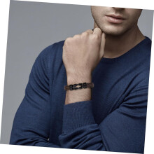 Vintage-Lederarmband für Herren im Retro-Design mit Verzierungen und bequemer Passform
