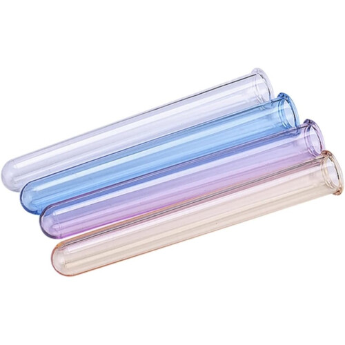 12pcs Plastic Test Tubes Round Bottom for Scientific Experiments and Party Storage for Wine Making 1