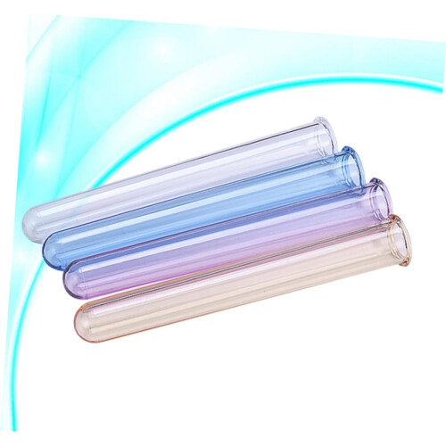 12pcs Plastic Test Tubes Round Bottom for Scientific Experiments and Party Storage for Wine Making 2
