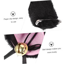 Cat Ear Headband Tie Cosplay Costume Cat Ears Hair Clip Animal Costume for Fancy Dress Performance Props