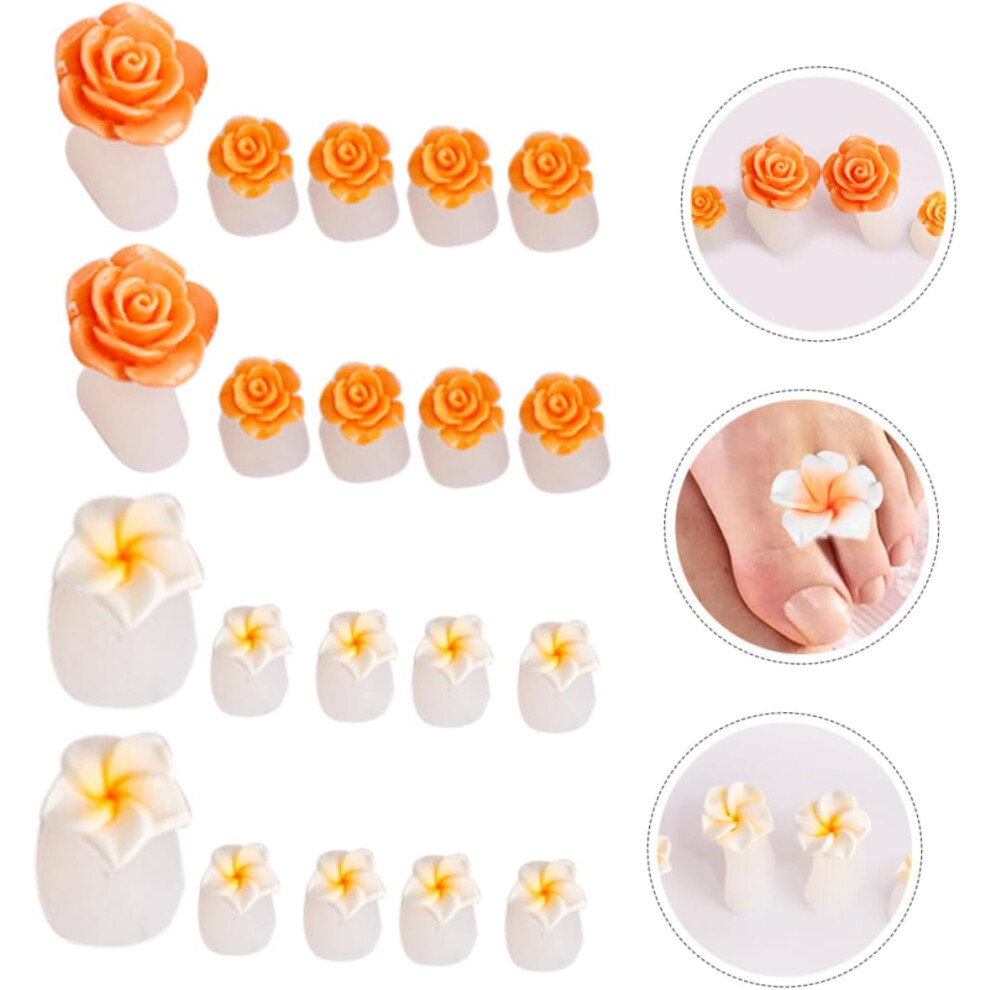 Hkhbjs Silicone Toe Dividers And Pedicure Toe Separators 16Pcs Set Soft Flexible Nail Art Supplies