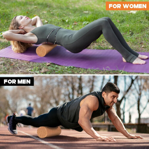 Kork Yogarulle 100x300mm Solid Giftfri Yogacylinder 2