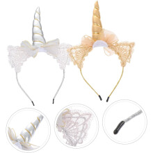 2pcs Fashionable Unicorn Headband Boys and Girls Party Hair Accessories Stage Performance Hairband Comfortable and Great