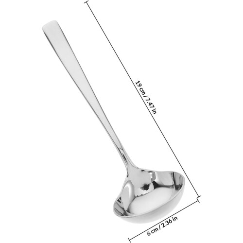 2pcs Stainless Steel Sauce Ladle with Ergonomic Handle for Kitchen Use 1