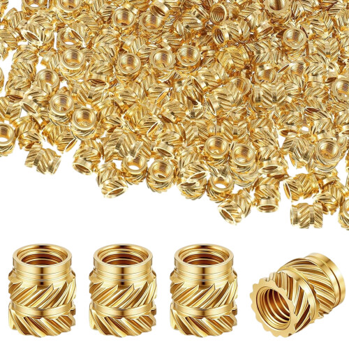 200 Stück Rändelmuttern-Einsätze für 3D-Druck, Spritzguss,