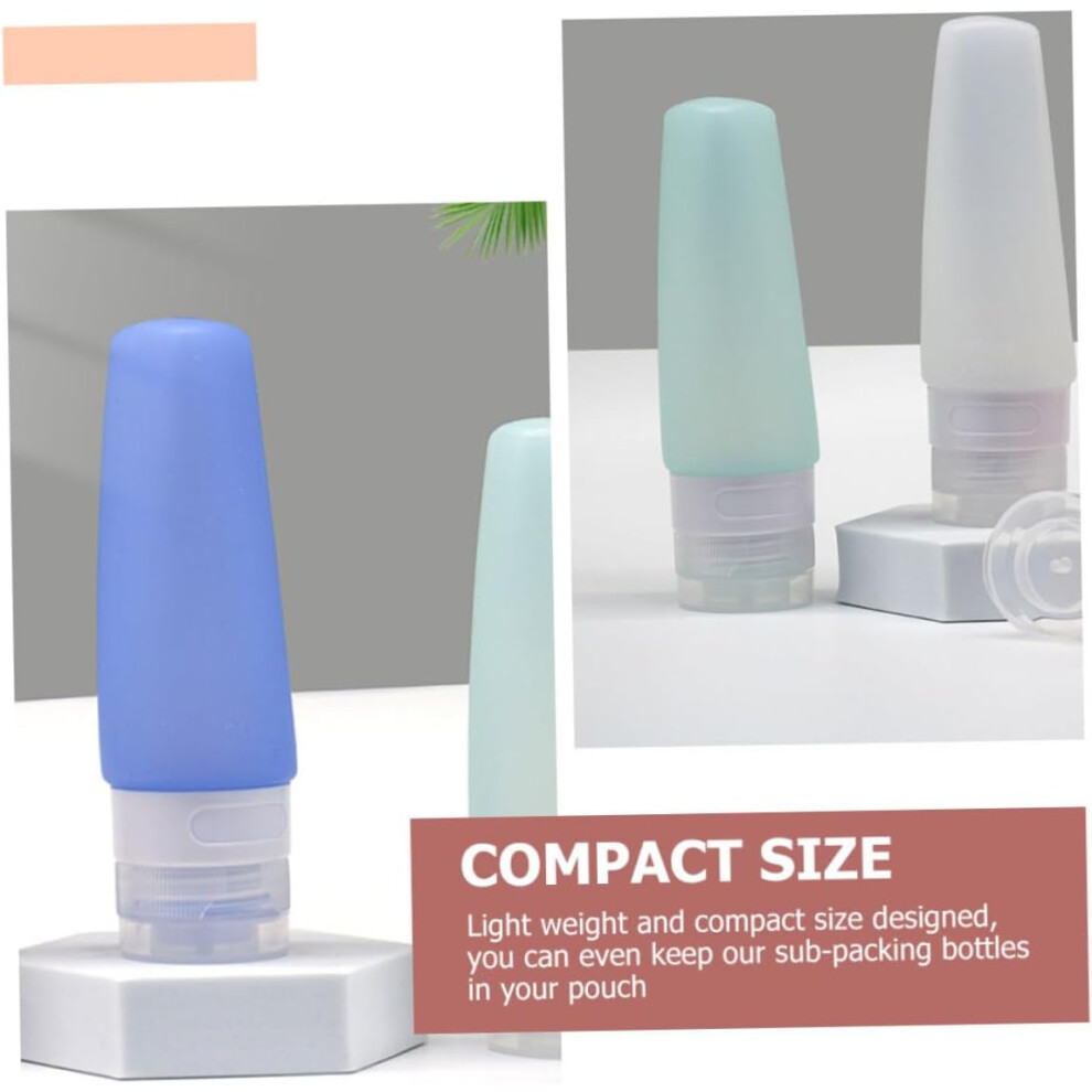 Hkhbjs 12Pcs Silicone Travel Bottles Leakproof Empty Cosmetic Lotion Portable Toiletries For Shampoo Makeup Packing
