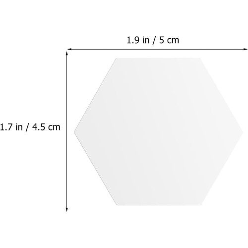 100 feuilles de gabarits hexagonaux pour patchwork, 26 mm, papier à patchwork. 1