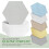 100 feuilles de gabarits hexagonaux pour patchwork, 26 mm, papier à patchwork. 3