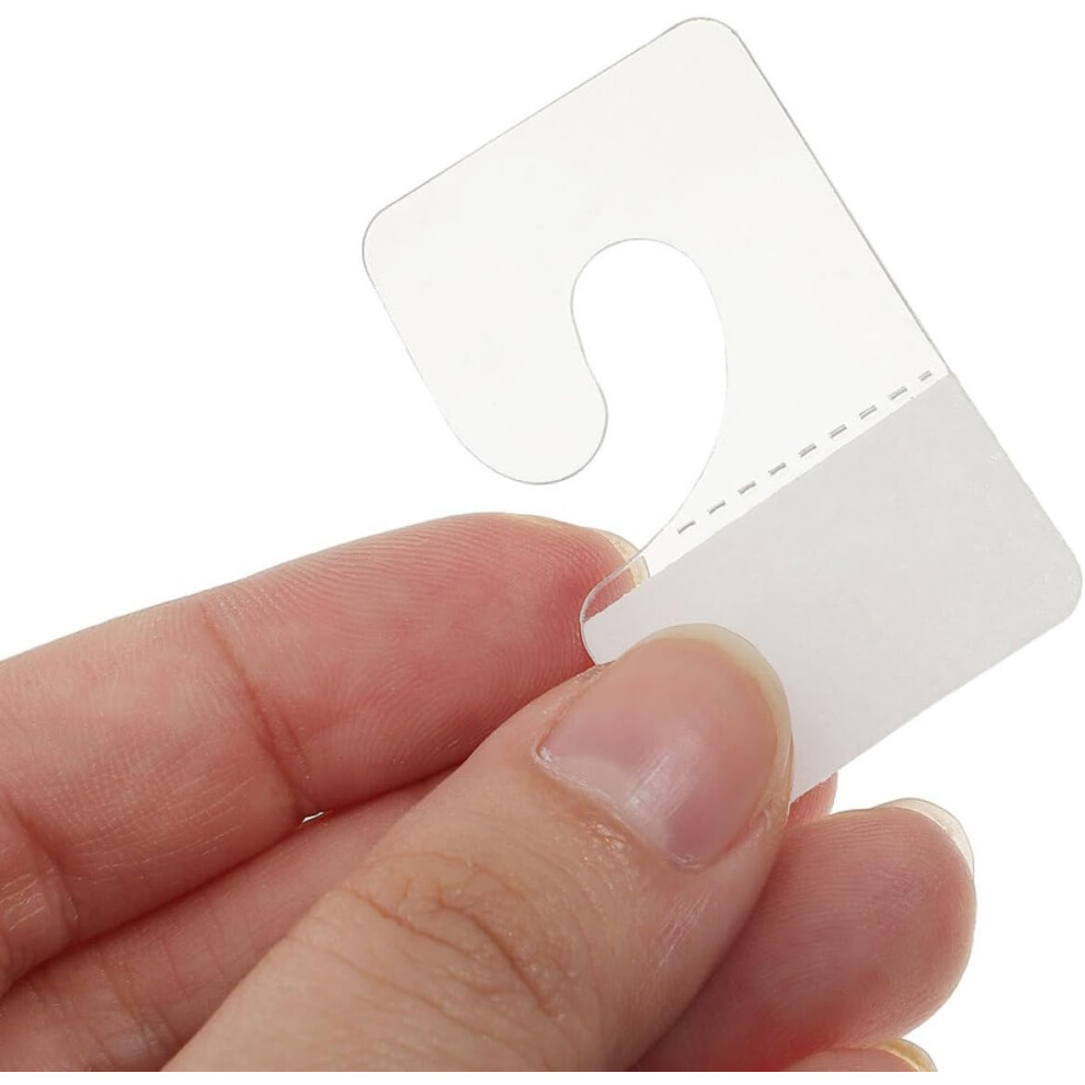 100Pcs Self Adhesive Hooks Plastic Hanging Tabs Sticky Hang Tabs For Retail Display Hooks Hangers 8113854464910