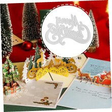 2 troqueles de corte navideños de metal con forma de letra para repujado.