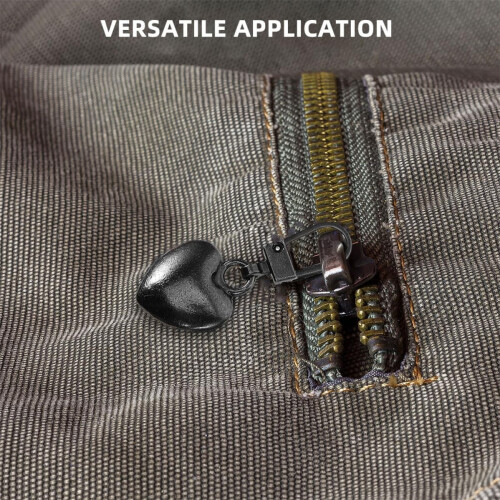 12Pcs Heart-Shaped Metal Zipper Pulls Set, Detachable Zipper Puller Replacement Tabs 2