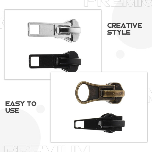 61Pcs Heavy Duty Zipper Pull Replacement Kit with Metal Tabs 2