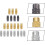 120pcs Fivelas de parafuso para jóias DIY, colar de latão e conectores de pulseira, multi-cor 2