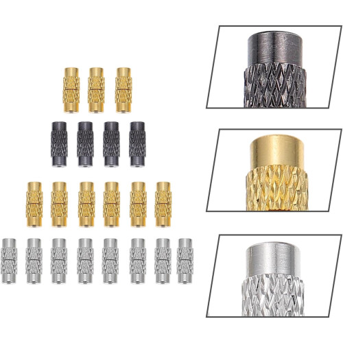 120pcs Fivelas de parafuso para jóias DIY, colar de latão e conectores de pulseira, multi-cor 1