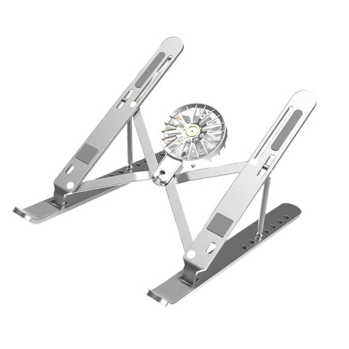 Laptop Stand With Cooling Fan 7 Adjustable Height-Silver