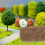 2 stk statiske gresstufter for modelllandskap, miniatyrvegetasjon DIY-materialer 6