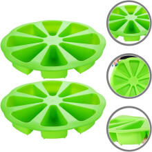 2pcs Silicone Cake Mold Set Orange Shape Non-Stick Multi-Functional Baking Pan