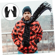 Winter-Fahrhandschuhe für Herren, Touchscreen-fähig, winddicht, mit Fleece-Futter, rutschfest