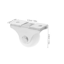 12pcs rígido Pp direcional roda roda cadeira móvel roda direcional placa de metal fixa