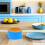 4pcs molde de bolo de silicone conjunto 4 polegadas redonda antiadherente latas de cozimento com cores azul claro e vermelho 6