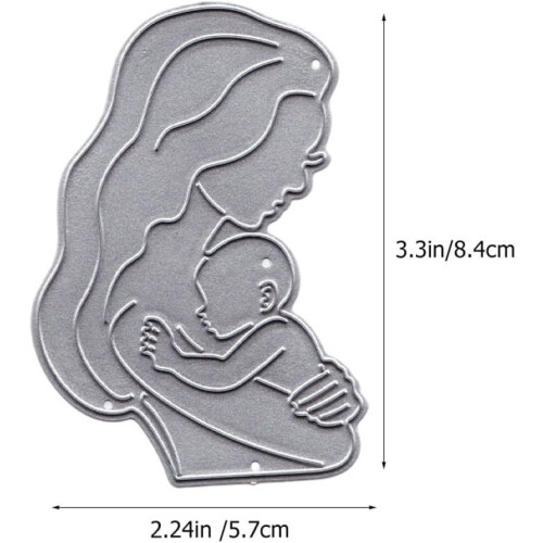 2pcs aço carbono corte morre mãe e bebê forma 1