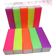 10 limas de uñas de esponja, bloques pulidores de uñas, herramientas para manicura y pedicura, suministros técnicos, color aleatorio.