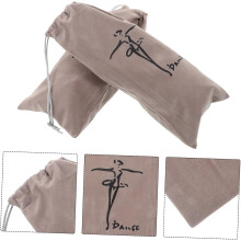 Saco de armazenamento de sapatos de dança 2pcs para mulheres meninas ballet sapatos latinos cordão malla bolsa para ginásio prática